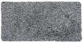 Fekete és fehér hosszú szálú szőnyeg 80 x 150 cm CIDE Beliani