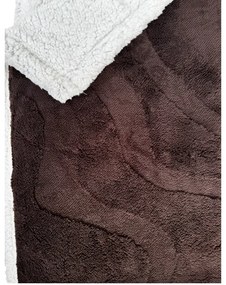 Luxus mikroplüss sherpa pléd NESTIVE sötétbarna Méret: 150 x 200 cm