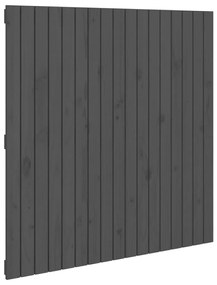 szürke tömör fenyőfa fali fejtámla 108 x 3 x 110 cm