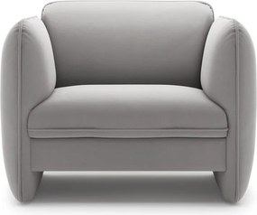 Világosszürke bársony fotel Georgia – Micadoni