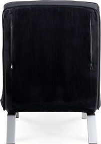 FOTEL BART Czarny Welurowy