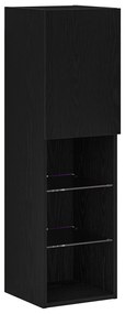 LED TV Szekrény Fekete Tölgy 30,5x30x102 cm Fátmunkálási anyag