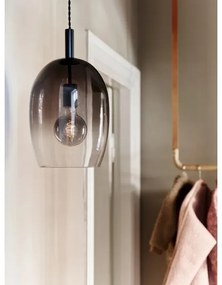 Nordlux - UMA kábeles függőlámpa 1xE27/40W/230V Ø 23 cm fekete/füstszínű