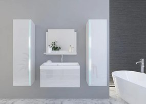 DREAM II 80 Magasfényű fehér fürdőszoba bútor