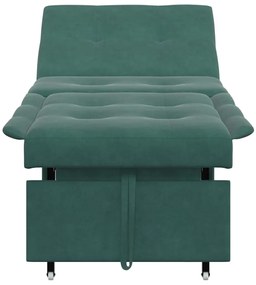 Kanapéágy Sötétzöld 67 x 194 x 38 cm Bársony