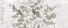 Kép - Növények vakolatban (120x50 cm)