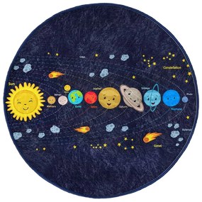 Sötétkék gyerek szőnyeg ø 100 cm Comfort – Mila Home