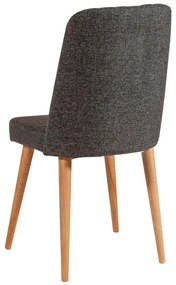 Antracitszürke bársony étkezőszék Stormi Sandalye – Kalune Design