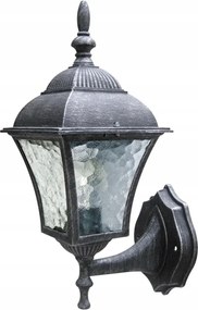 Kültéri fali lámpa klasszikus ezüst antik üveg felső Rabalux