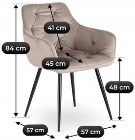 Bézs Bársony Étkezőszék. MODESTO