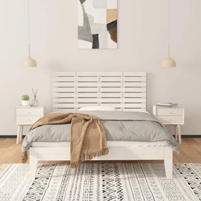 fehér tömör fenyőfa fali fejtámla 156x3x63 cm