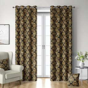 Átlós Kész Függöny, Arany Mintás 145x190