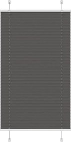 vidaXL pliszírozott redőny fekete 70x150 cm szövetszélesség 69,4 cm