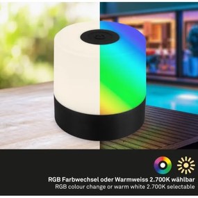 Briloner 7462015 - LED RGB újratölthető asztali lámpa LED/1,5W/5V IP44 fekete