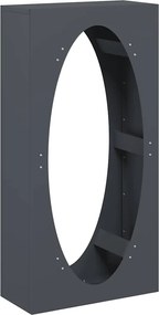 vidaXL antracitszürke hidegen hengerelt acél tűzifatároló 50x23x100 cm