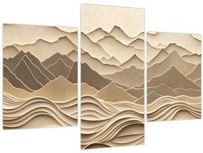 Kép - 3D hegyvonalak (90x60 cm)