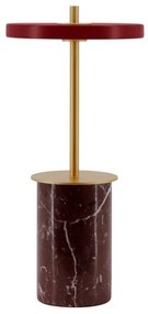 Asteria Move Mini, hordozható asztali lámpa, bordó márvány