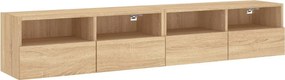 vidaXL 2 db sonoma tölgy színű szerelt fa fali TV-szekrény 80x30x30 cm
