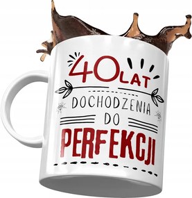 Születésnapi bögre 40 40-es 40-es Tökéletes Ajándék Nyomtatott Fotóval