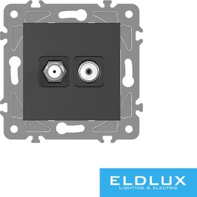 ELDGROUND SAT + TV aljzat (13db) Fekete