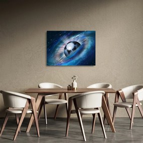 Üveg kép - Futball a térben (70x50 cm)