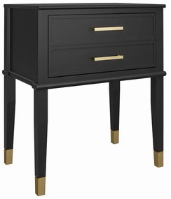 Fekete éjjeliszekrény Westerleigh – CosmoLiving by Cosmopolitan