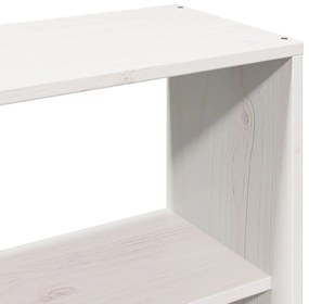 fehér tömör fa könyvespolcos ágy matrac nélkül 140 x 200 cm