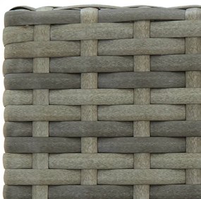 2 db szürke polyrattan bárszék