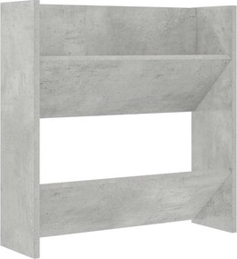vidaXL betonszürke forgácslap fali cipősszekrény 60 x 18 x 60 cm