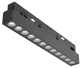 TR031-4-12W3K-S-DS-B Points Alumínium Sín lámpafej Fekete Színű LED 12 W 2700-6000 Kelvin 900 Lumen IP20