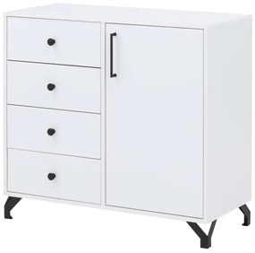 Ozoli komód 90 cm fiókokkal - fehér