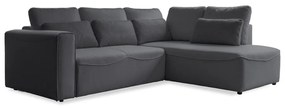 Sötétszürke kinyitható sarokkanapé (variálható) Homely Tommy – Miuform