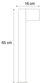 Kültéri lámpa alumíniumból, fa mintázattal, földbe szúrható tüskével és kábeltömítéssel 65 cm IP44 - Baleno