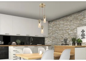 Globo 21000-3HM - Csillár zsinóron ANNIKA 3xE27/25W/230V átm. 30 cm réz