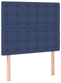 kék szövet LED-es fejtámla 90x5x118/128 cm