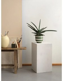 Nuovo sötétzöld-fehér kerámia virágcserép, ø 15 cm - Kähler Design