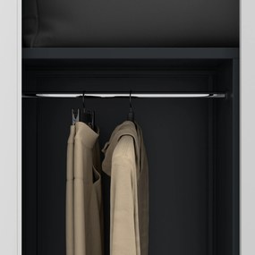 Zárható takarítószekrény DAWID 900 x 1850 x 450 mm, antracit-fehér