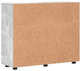 Széf polcokkal ajtóval Beton szürke 55.5 x 29 x 100 cm Faanyag