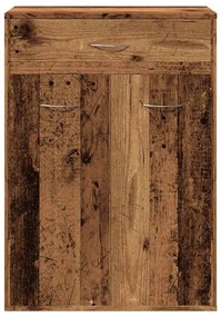 antik fa színű szerelt fa cipősszekrény 60 x 35 x 84 cm