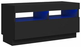 fekete TV-szekrény LED-lámpákkal 80 x 35 x 40 cm