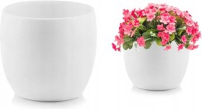 Virágcserép kerámia fehér gömb 15x12cm dekoratív virágtartó