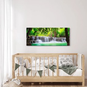 Kép egy vízesésről Kanchanaburiban, Thaiföldön (120x50 cm)