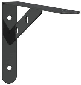 4 db fekete rozsdamentes acél polctartó 20 x 2,5 x 14 cm