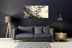 Fali üvegkép Festett fa Art 120x60cm