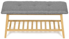 Autronic DR-N1012 GREY2 cipőtartó zsámollyal, 90 x 45 x 30 cm