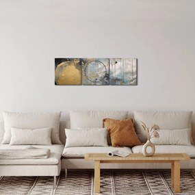 Kép - Absztrakció arany golyóval (órával) (90x30 cm)