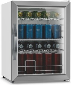 Klarstein Beersafe italhűtő üvegajtóval | 64 x 48 cm | 60 liter | 85 W | Ezüst/Fehér