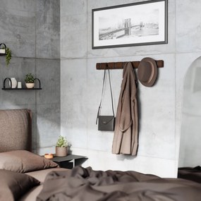 Sötétbarna nyárfa fali fogas Flip – Umbra