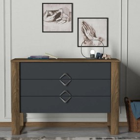 Bumerang komód, dió-antracit, 110 cm