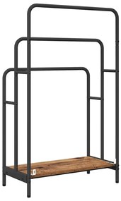 Ruhaszárító polcokkal Régi fa 60 x 30 x 100.5 cm Faanyag